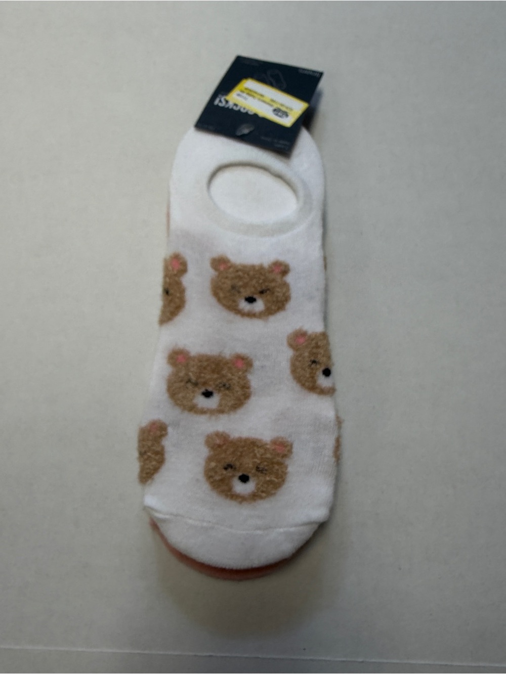 A New Day Women’s 3-Pack No Show Socks Teddy Bear Hearts Gingham OS 4-10